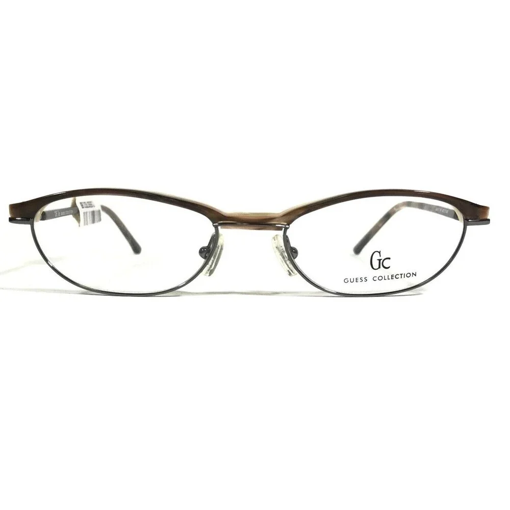 Guess Eyeglasses Frames GU4137 MK Brown Grey Round Full Rim 48-17-140